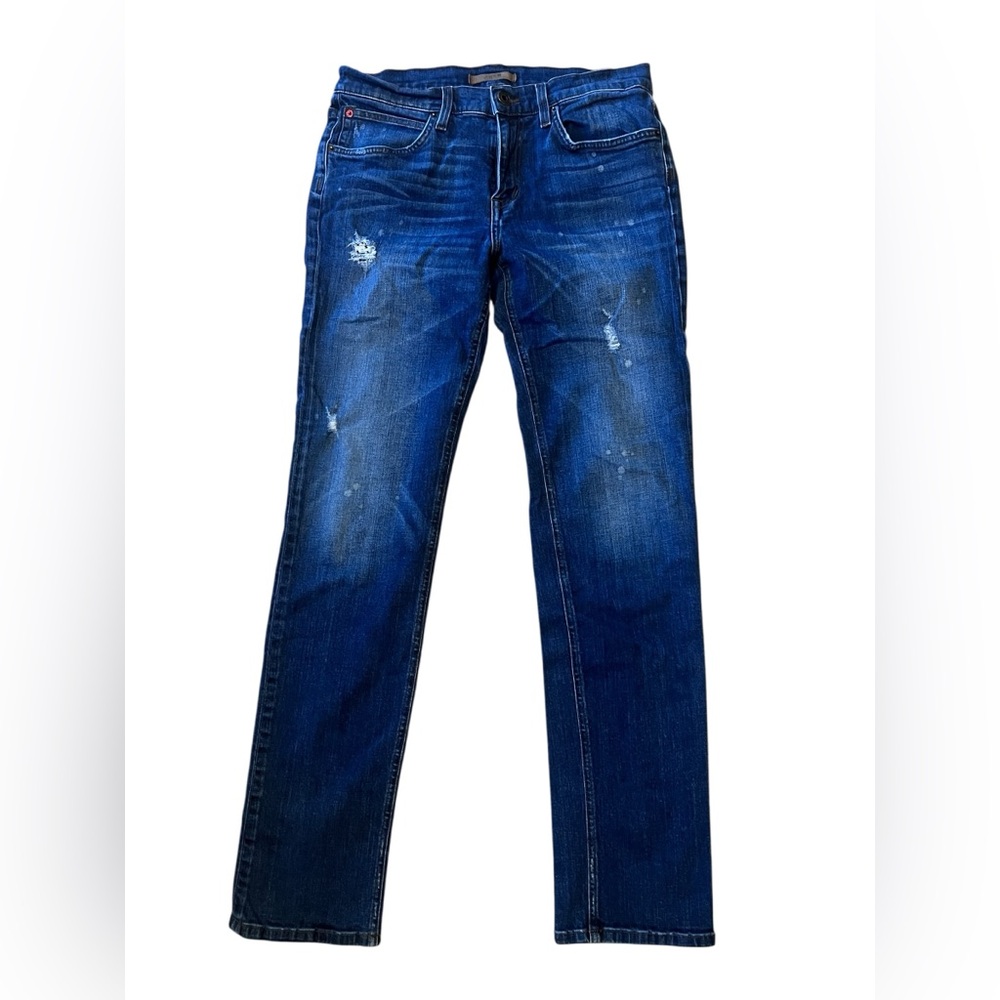 Joe's Jeans Distressed Indigo Straight-Leg Denim sz 30”